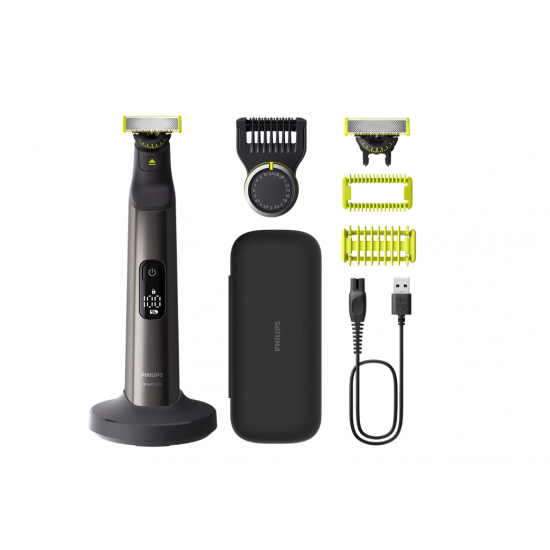 Philips | Hair trimmer, Face and Body | QP6652/61 OneBlade Pro 360 | Cordless | Wet & Dry | Number of length steps 20 | Grey/Black