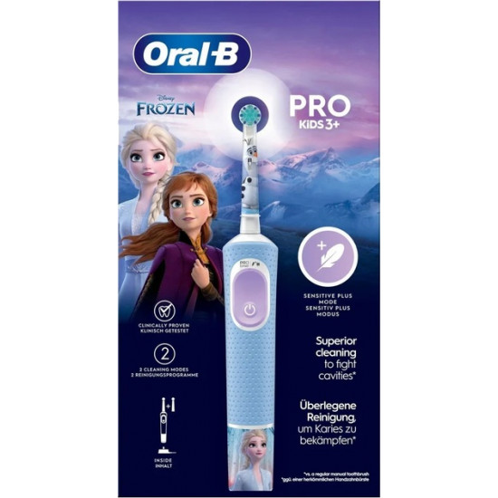 Oral-B Electric Toothbrush | Vitality Pro Frozen | Rechargeable | For children | Number of brush heads included 1 | Number of teeth brushing modes 2