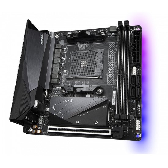 Gigabyte | B550I AORUS PRO AX 1.0 | Processor family AMD | Processor socket AM4 | DDR4 DIMM | Memory slots 2 | Chipset AMD B | Mini ITX