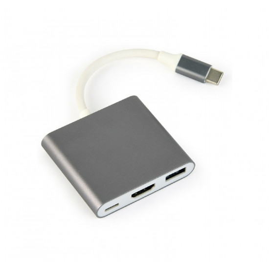 Gembird A-CM-HDMIF-02-SG USB graphics adapter 3840 x 2160 pixels Grey