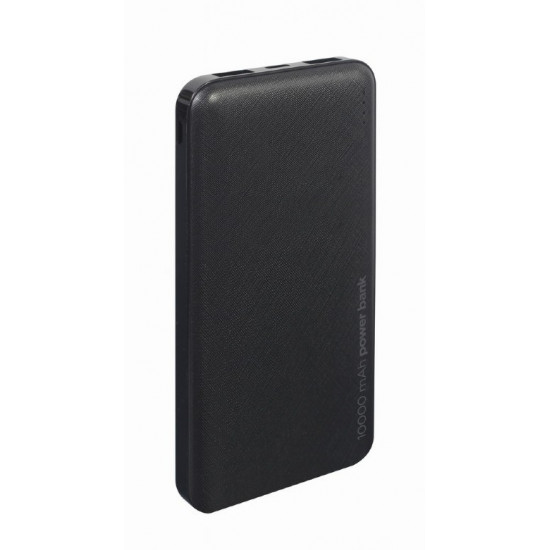 Gembird PB10-02 power bank Lithium Polymer (LiPo) 10000 mAh Black