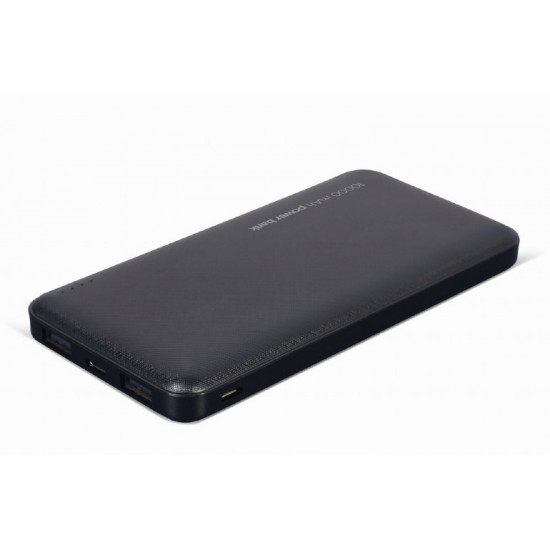 Gembird PB10-02 power bank Lithium Polymer (LiPo) 10000 mAh Black