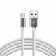 everActive cable USB 1m - White, silicone, quick charge, 2,4A - CBS-1MW