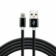 everActive cable USB Lightning 1m - Black, silicone, quick charge, 2,4A - CBS-1IB