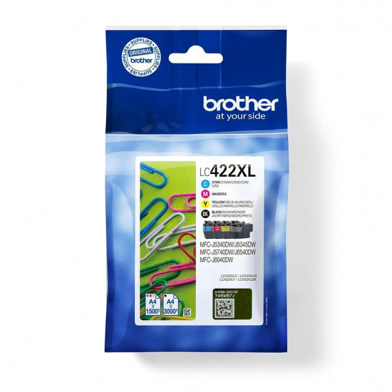 Brother LC-422XLVAL ink cartridge 4 pc(s) Original Black, Cyan, Magenta, Yellow