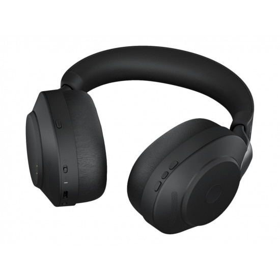 JABRA Evolve2 85 UC Stereo Headset full size Bluetooth wireless wired active noise cancelling 3.5 mm jack noise isolating black