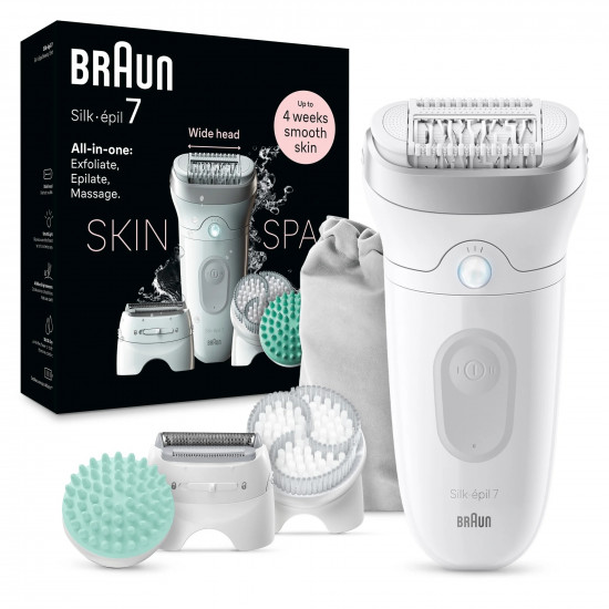 Braun | Epilator | Silk-épil SE7-081 | Operating time (max) 40 min | Number of power levels 1 | Wet & Dry | White