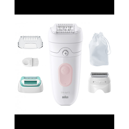 Braun | Epilator | SE5-050 Silk-épil 5 | Operating time (max) 40 min | Number of power levels 1 | Wet & Dry | White