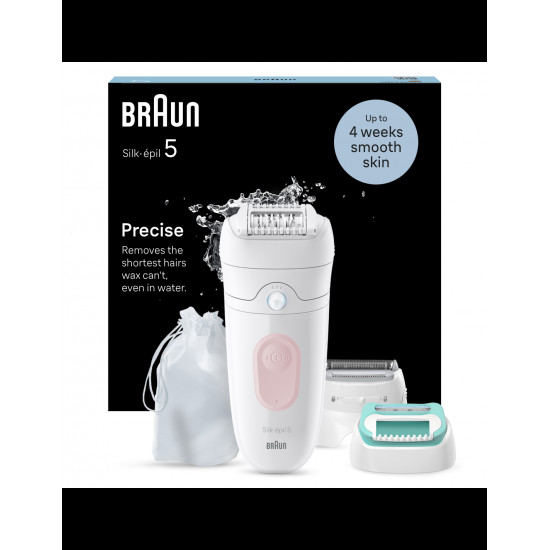 Braun | Epilator | SE5-050 Silk-épil 5 | Operating time (max) 40 min | Number of power levels 1 | Wet & Dry | White