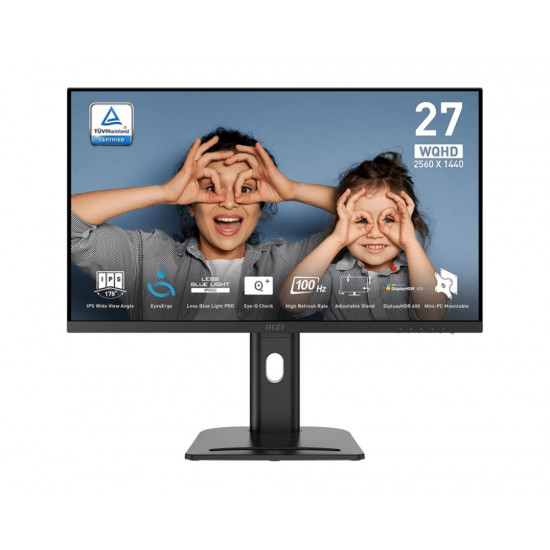 LCD Monitor|MSI|PRO MP273QP E2|27|Business|Panel IPS|2560x1440|16:9|100Hz|Matte|1 ms|Speakers|Swivel|Pivot|Height adjustable|Tilt|Colour Black|PROMP273QPE2