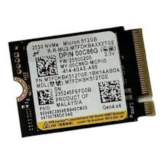 512GB Micron, M.2-2230, NVMe, PCIe Gen4X4, SSD