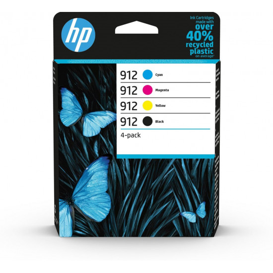 HP 912 4-pack Black/Cyan/Magenta/Yellow Original Ink Cartridges