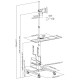 CPU monitor cart stand on wheels, MC-793 W