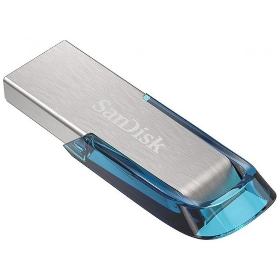 SanDisk Ultra Flair USB flash drive 64 GB USB Type-A 3.2 Gen 1 (3.1 Gen 1) Blue, Silver