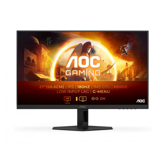 AOC 27G4XE | 27  | IPS | 16:9 | 180 Hz | 1 ms | 1920 x 1080 pixels | 300 cd/m² | HDMI ports quantity 2