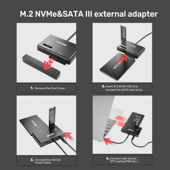 Unitek USB-C Bridge for SATA and M.2 MVMe drives