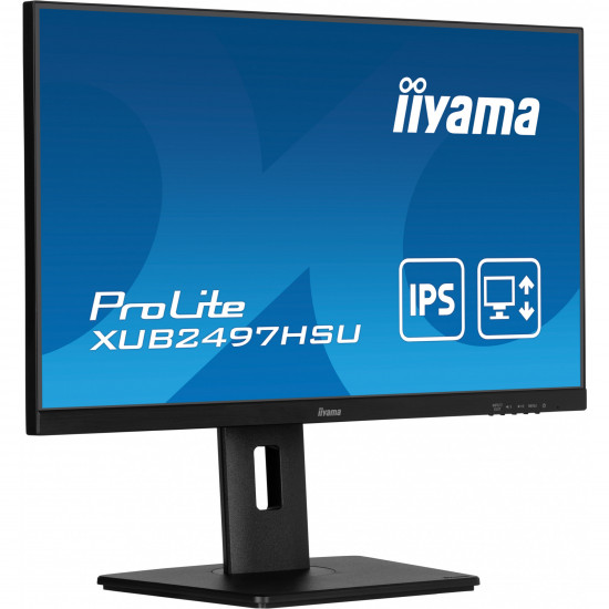 61cm/24 (1920x1080) iiyama ProLite XUB2497HSU-B2 16:9 FHD IPS 1ms 100Hz USB-Hub HDMI DP Speaker Pivot Black