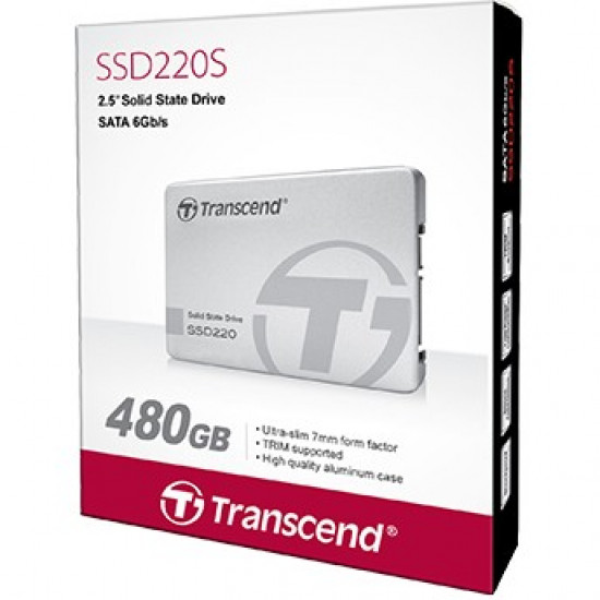 TRANSCEND SSD220S SSD 480GB intern 6,4cm 2,5Zoll SATA 6Gb/s TLC