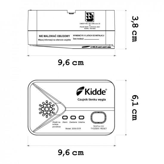 Carbon monoxide sensor KID-2030DCR