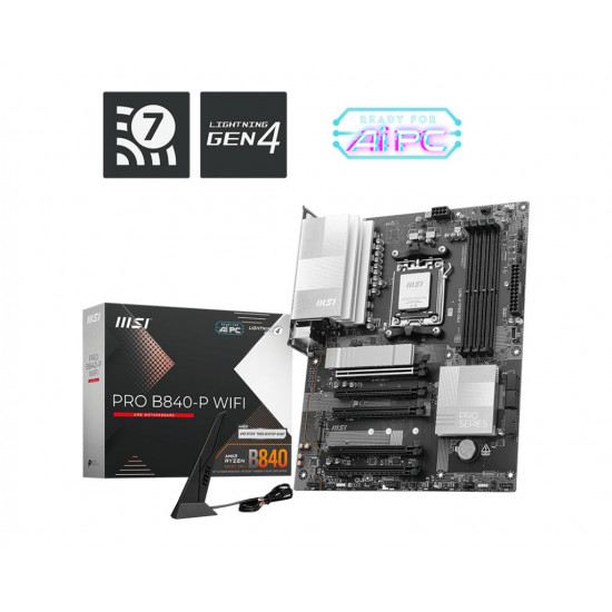 Motherboard PRO B840-P WIFI AM5 4DD R5 ATX