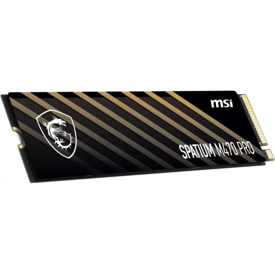 SSD|MSI|SPATIUM M470 PRO|2TB|M.2|PCIe Gen4|NVMe|3D NAND|Write speed 5000 MBytes/sec|Read speed 6000 MBytes/sec|2.15mm|TBW 640 TB|MTBF 150000 hours|S78-440Q990-P83