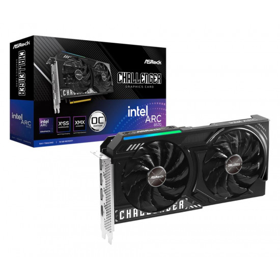 Graphics Card|ASROCK|Intel Arc B570|10 GB|GDDR6|160 bit|PCIE 4.0 8x|GPU 2610 MHz|Dual Slot Fansink|1xHDMI|3xDisplayPort|B570CL10GO