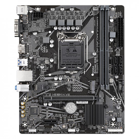 Mainboard|GIGABYTE|Intel Q470 Express|LGA1200|Micro-ATX|Memory DDR4|Memory slots 2|1xPCI-Express 3.0 1x|1xPCI-Express 3.0 16x|1xM.2|1x15pin D-sub|1xHDMI|4xUSB 2.0|2xUSB 3.2|2xPS/2|1xRJ45|3xAudio port|H510MHV22.0