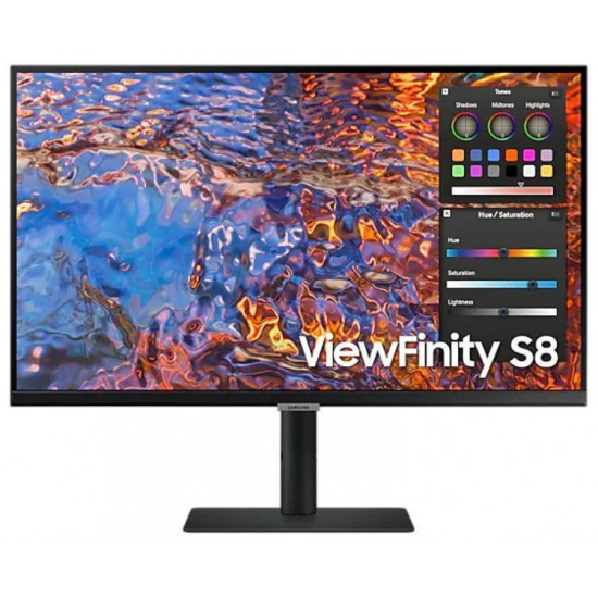 LCD Monitor|SAMSUNG|ViewFinity S8|32|Business/4K|Panel IPS|3840x2160|16:9|60Hz|5 ms|Swivel|Pivot|Height adjustable|Tilt|Colour Black|LS32B800PXPXEN