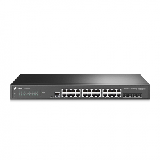 TP-LINK | 24-Port 10/100/1000Mbps Desktop Network Switch | SG3428X | Managed L2+ | Rackmountable | SFP+ ports quantity 4 | Power supply type External