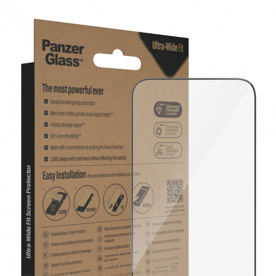 PanzerGlass | Screen protector | Apple | iPhone 14 Pro Max | Glass | Transparent | Ultra-Wide Fit