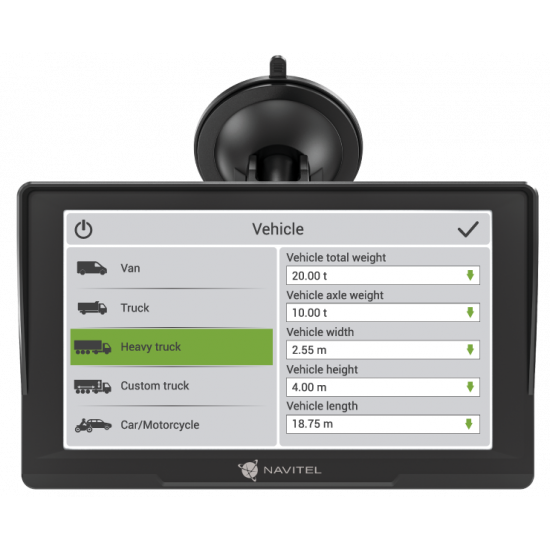 Navitel | GPS Navigator | E777 TRUCK | 800 × 480 | GPS (satellite) | Maps included