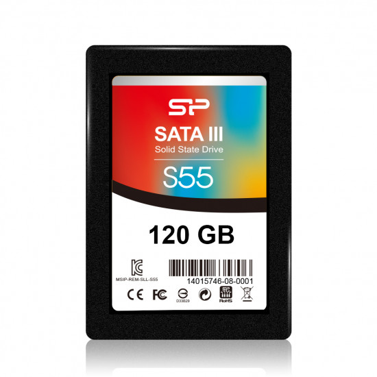 Silicon Power | Slim S55 | 120 GB | Solid-state drive interface SATA | Read speed 550 MB/s | Write speed 420 MB/s