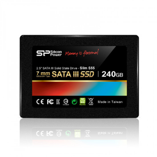 Silicon Power | Slim S55 | 120 GB | Solid-state drive interface SATA | Read speed 550 MB/s | Write speed 420 MB/s