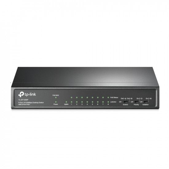 TP-LINK | Switch | TL-SF1009P | Unmanaged | Desktop | 10/100 Mbps (RJ-45) ports quantity 9 | PoE+ ports quantity 8 | Power supply type External