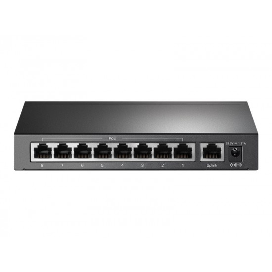 TP-LINK | Switch | TL-SF1009P | Unmanaged | Desktop | 10/100 Mbps (RJ-45) ports quantity 9 | PoE+ ports quantity 8 | Power supply type External