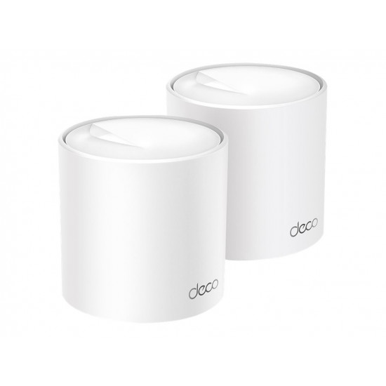 Whole Home Mesh Wi-Fi 6 System | Deco X50 (2-pack) | 802.11ax | 574+2402 Mbit/s | Ethernet LAN (RJ-45) ports 3 | Mesh Support Yes | MU-MiMO Yes | No mobile broadband | Antenna type Internal