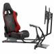 NanoRS RS160 Gaming Chair Racing Simulator Stand 3 in 1 PC Console Gamers Synthetic Leather Cover Steering Wheel Stand TV Bracket Up to 50 Max. Vesa 400x400