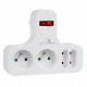 Maclean Energy MCE224 quad socket with switch and stabilizing foot.