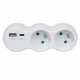 Maclean Current Outlet, Socket Splitter with 2 Sockets, 2x USB A/C, Type E, 2x16A, MCE339 E