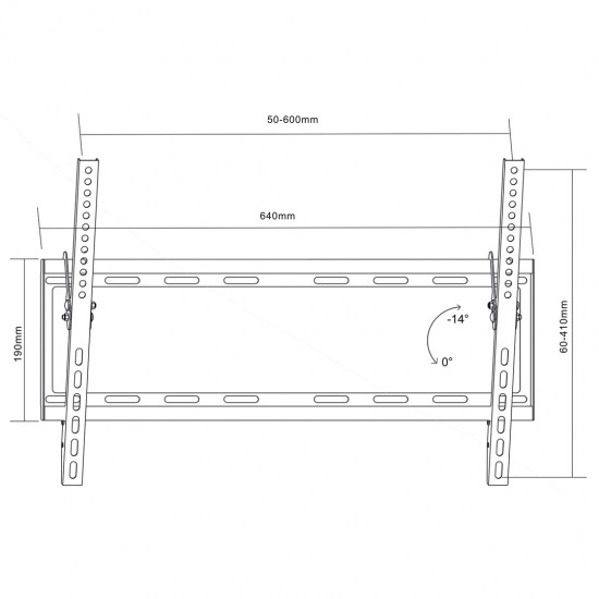 Maclean MC-605 TV Bracket Wall Holder Mount Monitor 32'' - 70 VESA Adjustable Universal 55kg