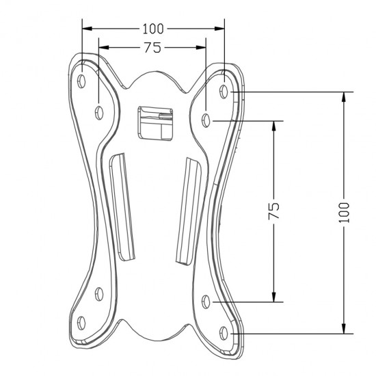 Maclean MC-715A TV Mount, TV Holder, Max VESA 100x100, 13-27, 25kg