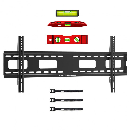 Maclean TV MC-420 Wall Mount Bracket 43-120 VESA 800x400 120kg Universal Adjustable Spirit Level Accessories Flat Heavy Duty