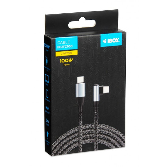 iBox IKUTC100 USB cable USB 2.0 2 m USB C Black