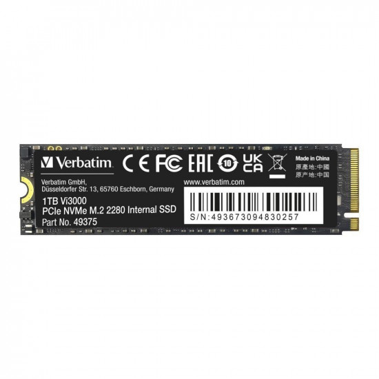 Verbatim Vi3000 PCIe NVMe M.2 SSD 1TB