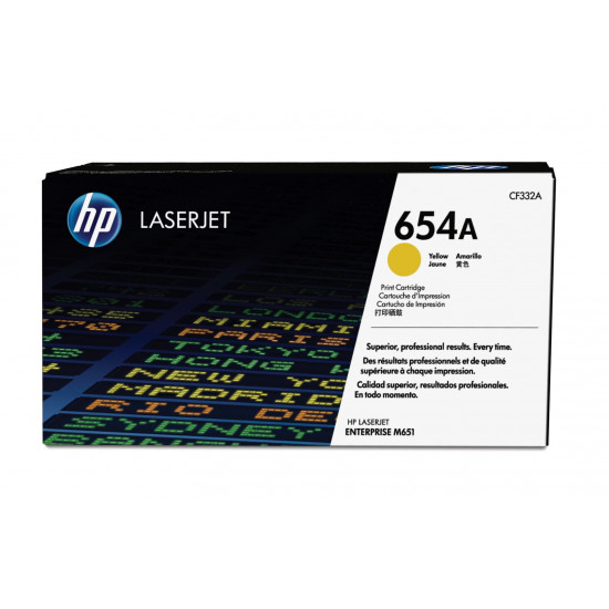 HP 654A Yellow Original LaserJet Toner Cartridge