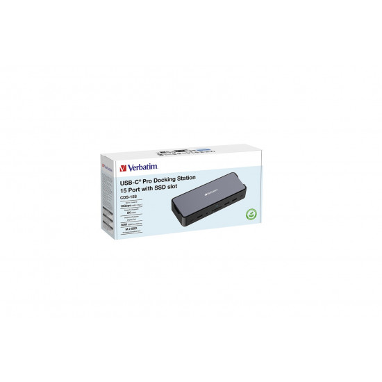 Verbatim CDS-15S Wired USB 3.2 Gen 1 (3.1 Gen 1) Type-C Black, Grey