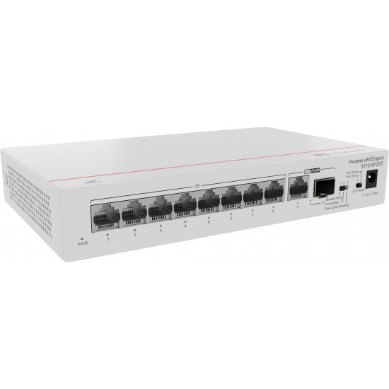 HUAWEI eKit S110 Series S110-8P2ST Unmanaged L2 Gigabit Ethernet (10/100/1000) Power over Ethernet (PoE) Grey