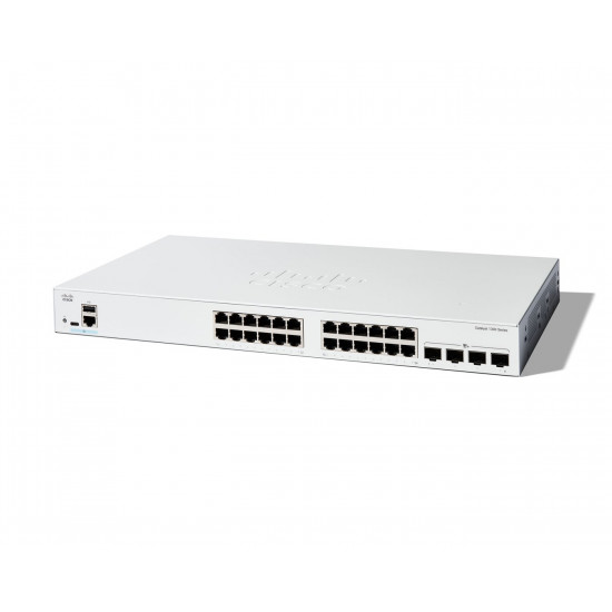 Cisco Catalyst 1300-24T-4X Managed Switch, 24 Port GE, 4x10GE SFP+, Limited Lifetime Protection (C1300-24T-4X)