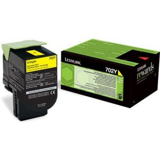 Lexmark 702Y R toner cartridge 1 pc(s) Original Yellow