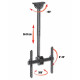 LED/LCD TV Ceiling Mount 32-55 inch 50kg 560-910 mm